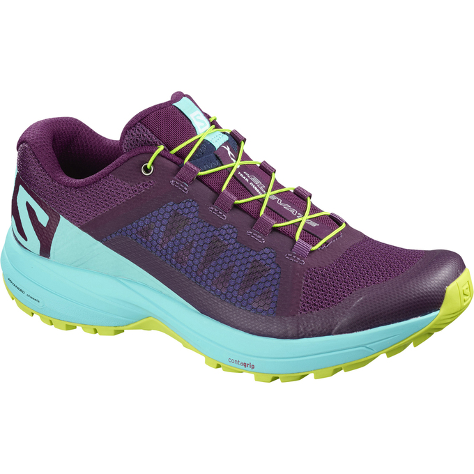 Chaussures De Trail Running Salomon Femme Violette Foncé / Bleu - Salomon XA ELEVATE W - France (534